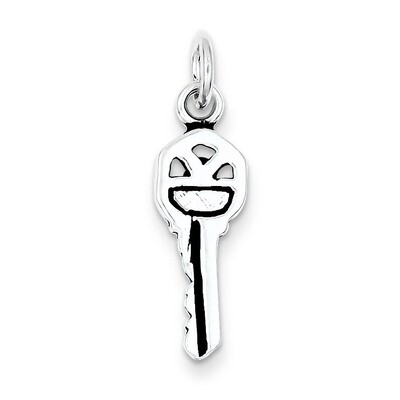 Key Charm Antiqued Sterling Silver QC7740, MPN: QC7740, 883957567419