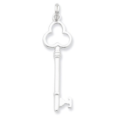 Sterling Silver Polished Key Pendant QP1988