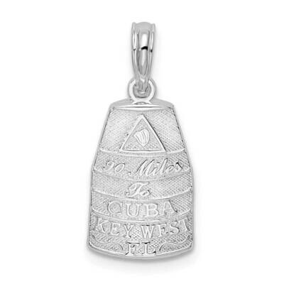 Small Key West Usa Pendant Sterling Silver Polished QC9921, MPN: QC9921, 637218148578