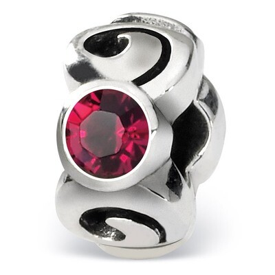 July Swarovski Elements Birthstone Bead - Sterling Silver QRS1263JUL, MPN: QRS1263JUL, 883957301983