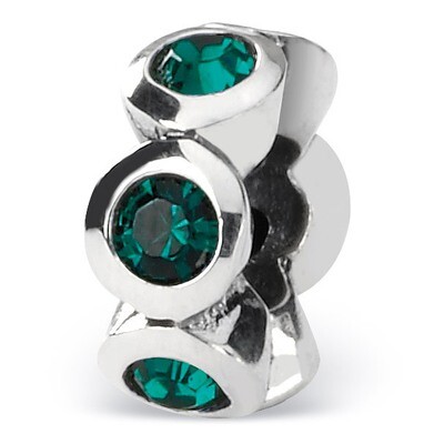 May Swarovski Elements Birthstone Bead - Sterling Silver QRS1262MAY, MPN: QRS1262MAY, 883957301891