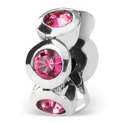 October Swarovski Elements Birthstone Bead - Sterling Silver QRS1262OCT, MPN: QRS1262OCT, 883957301…