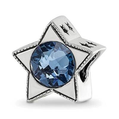 Preciosa Crystal December Birthstone Star Bead Sterling Silver QRS4266, MPN: QRS4266,
