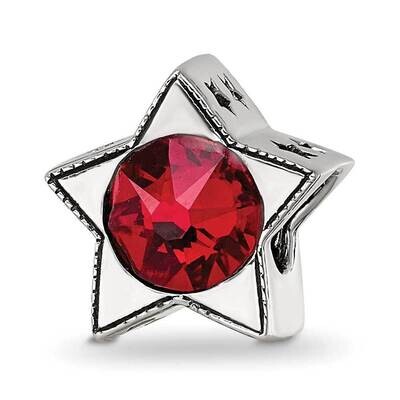 Preciosa Crystal Jan. Birthstone Star Bead Sterling Silver QRS4260, MPN: QRS4260,