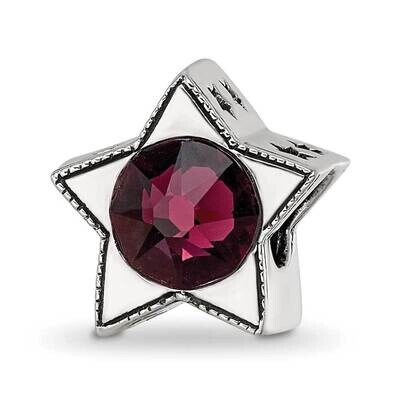 Preciosa Crystal June Birthstone Star Bead Sterling Silver QRS4259, MPN: QRS4259,