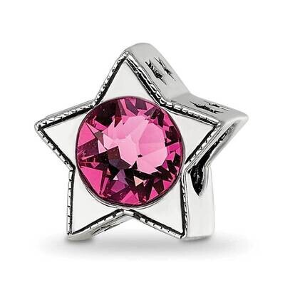 Preciosa Crystal Oct. Birthstone Star Bead Sterling Silver QRS4256, MPN: QRS4256,