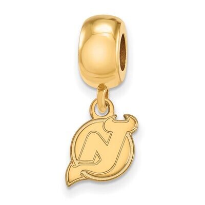 New Jersey Devils Bead Charm x-Small Dangle Gold-plated Silver GP018DVL, MPN: GP018DVL, 886774922287