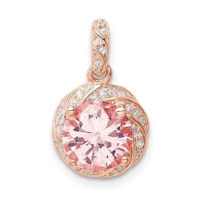 Crystal Pendant Sterling Silver Rose-tone QP5052, MPN: QP5052, 886774066301