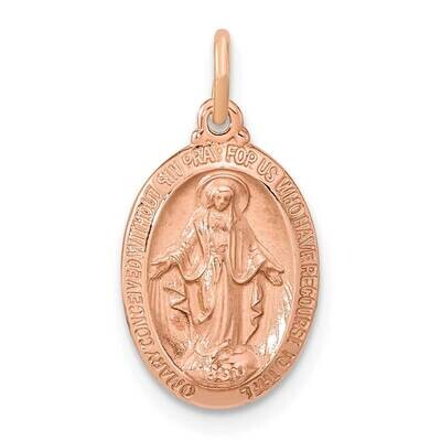Rose Gold-Plated Miraculous Medal Pendant Sterling Silver QC11188, MPN: QC11188,
