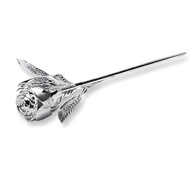 Silver-plated Long Stem Rose Ring Holder GP8454, MPN: GP8454, 15227800548