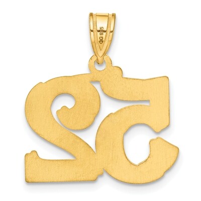 Number 52 Pendant 14k Gold Polished Etched AEN52, MPN: AEN52, 196904077030