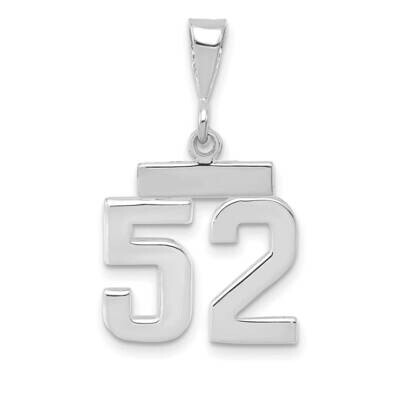 Number 52 Charm 14k White Gold Polished Small WSP52, MPN: WSP52, 196904074923