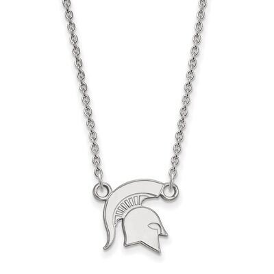Michigan State University Small Pendant with Necklace Sterling Silver SS056MIS-18, MPN: SS056MIS-18…