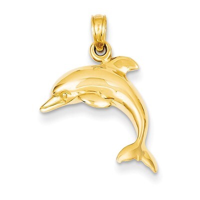 Jumping Dolphin Pendant 14k Gold K3012, MPN: K3012, 637218045259