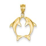 Two Dolphins Pendant 14k Gold K4874, MPN: K4874, 883957146539