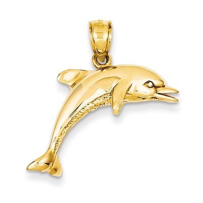 Jumping Dolphin Pendant 14k Gold K3013, MPN: K3013, 637218035731