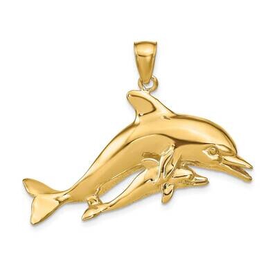 Dolphins Pendant 14k Gold K9777, MPN: K9777, 196904086582