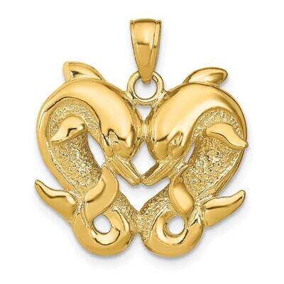 Dolphins Pendant 14k Gold K7717, MPN: K7717, 191101010088