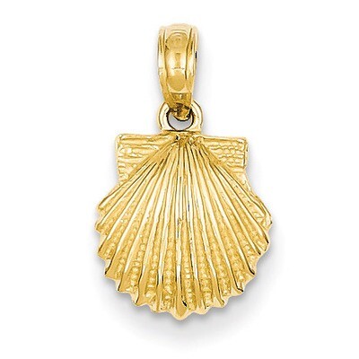 Scallop Shell Pendant 14k Gold C3377, MPN: C3377, 637218011643