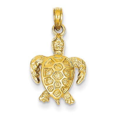 Sea Turtle Pendant 14k Gold K3309, MPN: K3309, 637218060238