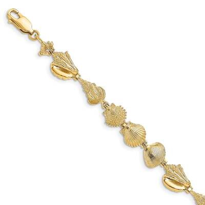 Sea Shells Bracelet 14k Gold FB1690-7.25, MPN: FB1690-7.25, 637218035106