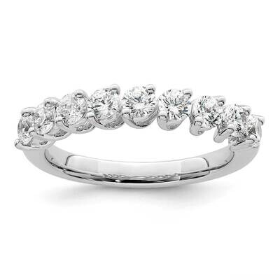 Si1/Si2, G H I, 9 Stone Band 14k White Gold Lab Grown Diamond RM8640-100-7WLG, MPN: RM8640-100-7WLG…