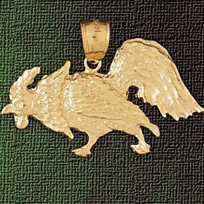 Dazzlers Jewelry Rooster Pendant Necklace Charm Bracelet in Yellow, White or Rose Gold 2966, MPN: D…