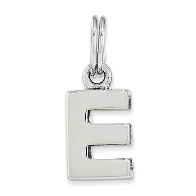 Letter E Charm Sterling Silver QC8460E, MPN: QC8460E, 191101365430