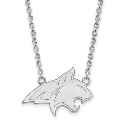 Montana State University Large Pendant with Chain Necklace 14k White Gold 4W010MTU-18, MPN: 4W010MT…