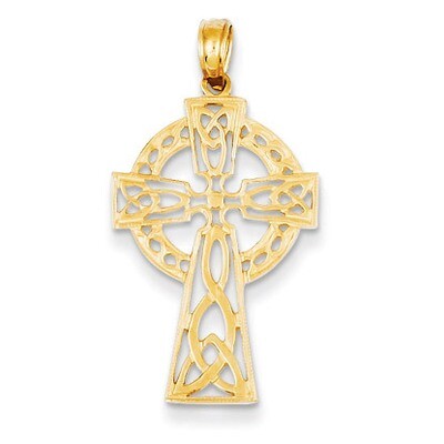 Celtic Cross Pendant 14k Gold Polished D4446, MPN: D4446, 637218038220