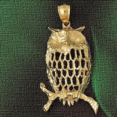 Dazzlers Jewelry Owl Pendant Necklace Charm Bracelet in Yellow, White or Rose Gold 3049, MPN: DZ-30…
