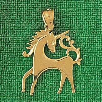 Dazzlers Jewelry Unicorn Pendant Necklace Charm Bracelet in Yellow, White or Rose Gold 1901, MPN: D…