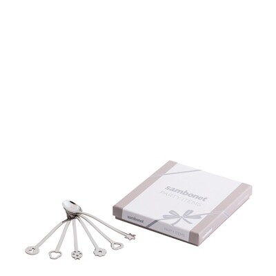 Sambonet party items lucky charms party spoons 6 pieces giftboxed - 18/10 stainless steel, MPN: 525…