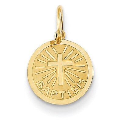 Small Baptism Charm 14k Gold XAC733, MPN: XAC733, 883957278155