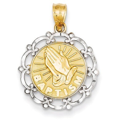 Baptism Pendant 14k Gold C4523, MPN: C4523, 886774618371