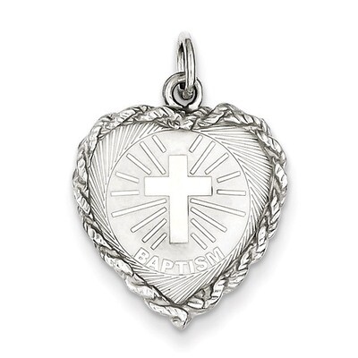 Baptism Disc Charm Sterling Silver QC2384, MPN: QC2384, 191101181153