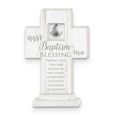 Baptism Blessing 6 Standing Cross with Shell Charm Gift Boxed GM21188, MPN: GM21188, 785525296700