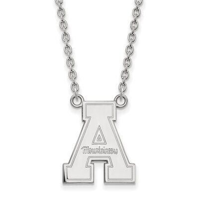 Appalachian State University Large Pendant with Chain Necklace 14k White Gold 4W012APS-18, MPN: 4W0…