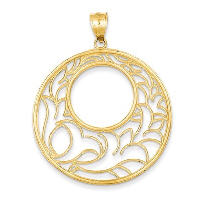Circle Pendant 14k Gold D3355, MPN: D3355, 191101178931