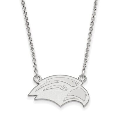 University of Southern Mississippi Small Pendant with Chain Necklace 14k White Gold 4W007USM-18, MP…
