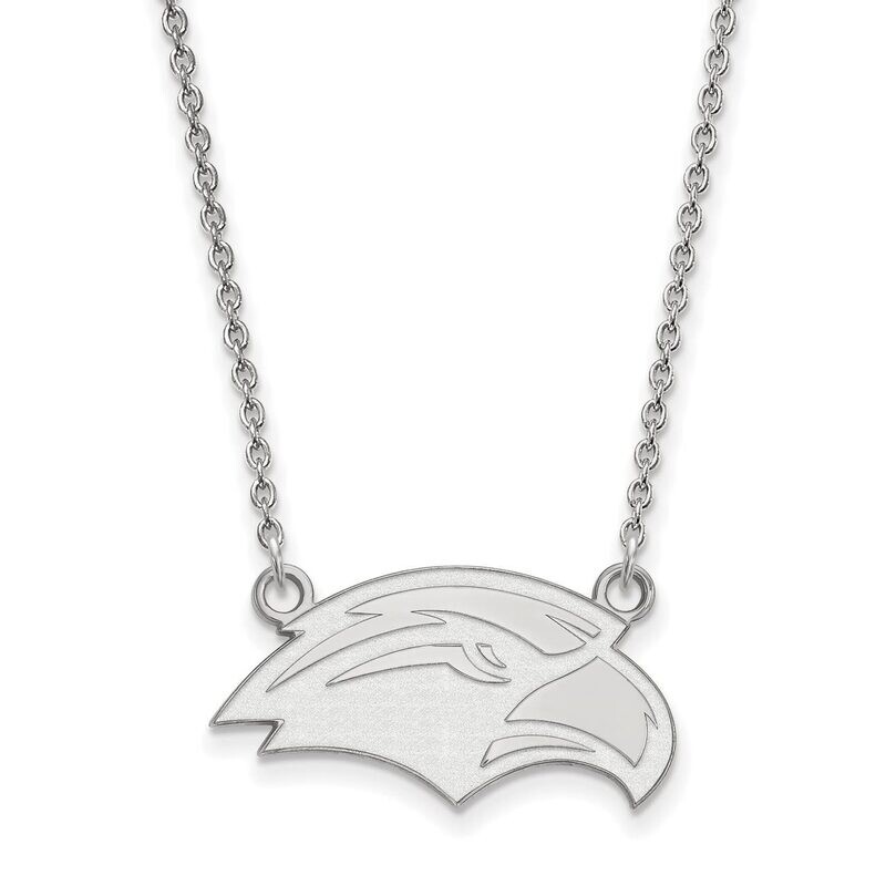 University of Southern Mississippi Small Pendant with Chain Necklace 14k White Gold 4W007USM-18, MP…