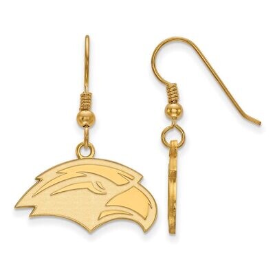 University of Southern Miss Small Dangle Earring Wire Gold-plated Silver GP005USM, MPN: GP005USM, 8…