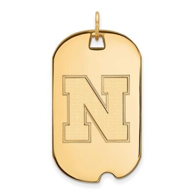 University of Nebraska Large Dog Tag 10k Yellow Gold 1Y055UNE, MPN: 1Y055UNE, 886774819990