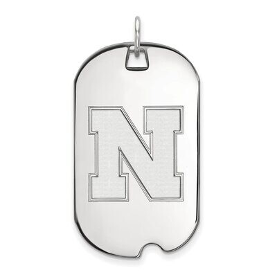 University of Nebraska Large Dog Tag 14k White Gold 4W055UNE, MPN: 4W055UNE, 886774851570