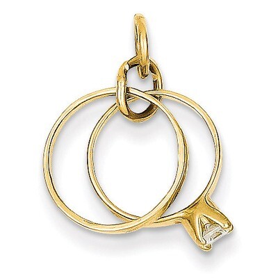 Wedding Rings Charm 14k Gold A1033, MPN: A1033, 883957897325