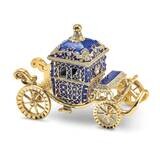 Royal Blue Carriage Trinket Box Bejeweled BJ4079, MPN: BJ4079, 191101909627