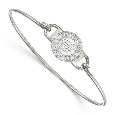 MLB Washington Nationals Small Center Wire Bangle Sterling Silver SS008NAT-8, MPN: SS008NAT-8, 8839…