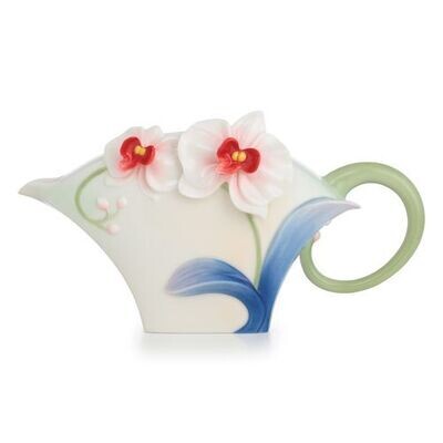 Franz Porcelain Graceful Orchid Flower Design Sculptured Porcelain Creamer FZ02694, MPN: FZ02694,