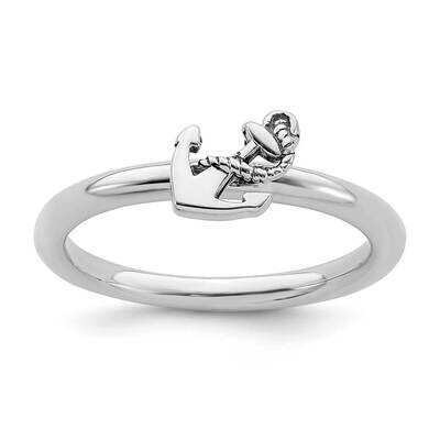 Anchor Ring Sterling Silver Antiqued QSK1938, MPN: QSK1938, 191101721151