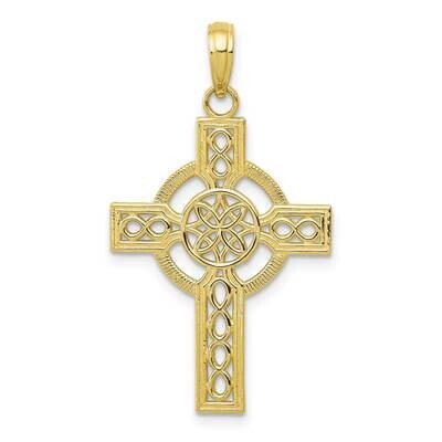 Celtic Cross Pendant 10k Gold Diamond-cut 10K5049, MPN: 10K5049,